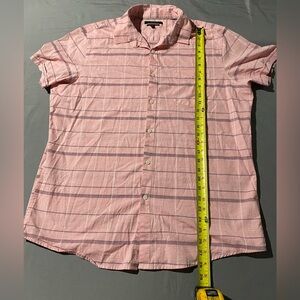 Marc Anthony Casual Pink and Purple Striped Shirt
